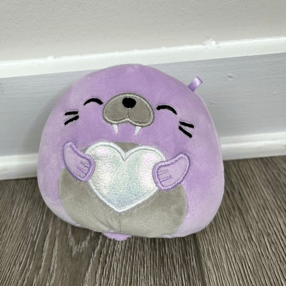 Squishmallows Official Kellytoys Plush 4.5 Inch Winnie the Purple Walrus